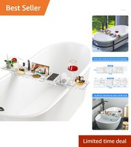 Expandable Acrylic Bathtub Tray: Elegant Caddy for Complete Relaxation - $61.33