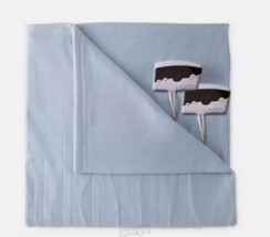 Biddeford Comfort Knit Fleece Electric Heated Blanket King Cloud Blue - $85.45
