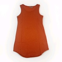 LOGO Lori Goldstein Tank Dress Sz S Mandarin Orange Rayon Cotton A261149 - $29.69