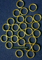 7mm Gold plated split rings jump rings 24 pcs jewelry clasp attach charm... - £1.54 GBP