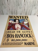 Wanted Dead Or Alive Boa Hancock Marine Anime Poster One Piece Manga Series - £15.54 GBP
