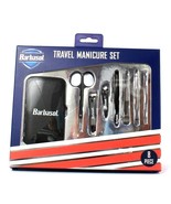 Barbasol 8 Piece Travel Manicure Set Scissors 2 Clipper File Tweezer Cas... - $304.44 MXN