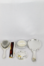 Vintage International Silver Co 1989 Silverplated Rhapsody 5 Piece Dresser Set - £28.48 GBP