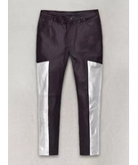 New Women&#39;s Pant Purple Soft Lambskin Genuine Leather Handmade Stylish P... - $245.77 CAD