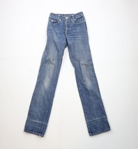 Vintage 80s Guess Womens 24 Distressed Skinny Straight Leg Denim Jeans B... - $59.35