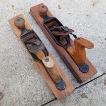 Antique Wooden Block Plane lot x2 Wood Base Union Mfg Co. - $74.99