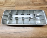 Vintage Philco Ice Cube Tray All Aluminum Hinged Lift Handle 18 Cubes 19... - $18.79