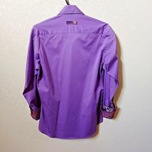 Deluxe Collection | Men's Purple Long sleeve Button down Casual Shirt | Sz. 3 image 2