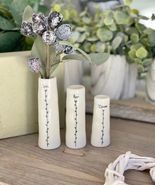 Trio of Porcelain Bud Vases - Love, Hope, Dream - $32.44