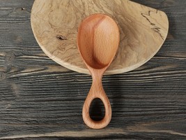 Handmade wooden scoop made of beech wood Grain scoop Floor scoop Kitchen... - £32.24 GBP