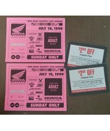 2 Mid-Ohio Sports Car Course 1999 Ticket &amp; Paddock Pass Coupons Vintage - £10.26 GBP