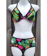 Body Glove Swim Bra Top D Cup Akela Wired Bikini Floral 2 way tie XS Bottom - £75.17 GBP