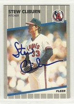 stew cliburn signed autographed card 1989 fleer - $9.98