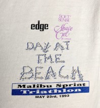 1993 USA MALIBU Marathon T-Shirt Sprint Triathlon DAY AT THE BEACH L Whi... - $19.99