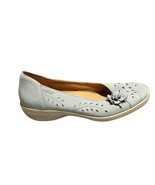 Hotter Comfort Concept Loafers Womens Size 8 Blue Floral Logo Square Toe... - $20.39