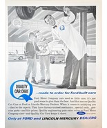 Ford Lincoln mercury dealers Quality Car Care-1963 Vintage Print Ad - $14.40 CAD