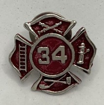 Firefighter Ladder Engine 34 Fire Department Rescue Enamel Lapel Hat Pin - $11.95