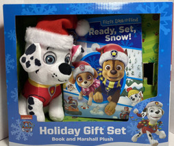 Marshall Paw Patrol Ready Set Snow Marshall Plush And Book Gift Set NEW - £10.95 GBP