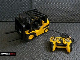 Vintage 1995 Toy State Industrial CAT Forklift CATERPILLAR Wired Remote Control - £54.60 GBP