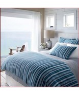 2 Pine Cone Hill Mediterranean Ticking Linen Standard Shams - $118.10 CAD