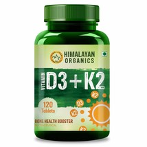 Himalayan Organics Vitamin D3 with K2 as MK7 supplement - 120 Veg Tablets - £30.96 GBP