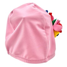 Hanna Andersson Girls Medium Bathing Swim Hat Pink w/ Multicolor Flower ... - $10.89