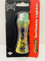 Nulite Curve Refillable Lighter *Tapout Design and Theme* (Green + Yellow Color) - £7.02 GBP