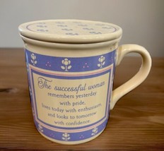 Vintage Hallmark Mug Mates Ceramic Coffee Tea Mug W/Lid Successful Woman... - $16.45