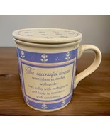 Vintage Hallmark Mug Mates Ceramic Coffee Tea Mug W/Lid Successful Woman... - $16.45