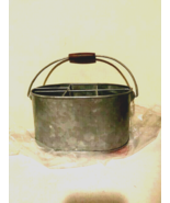 New divided Storage Caddy in Galvanized Tin - SALE - $43.76 CAD