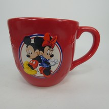 Hallmark Large Disney Coffee Mug MICKEY &amp; MINNIE MOUSE Red Silhouette FFJF1 - £7.07 GBP