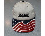 Case Mens Baseball Cap Hat Embroidered Patriotic Flag On Bill Buckle Strap - $12.86