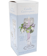 Single Floating Glass Taper Holder Silver Stand - $51.18 CAD