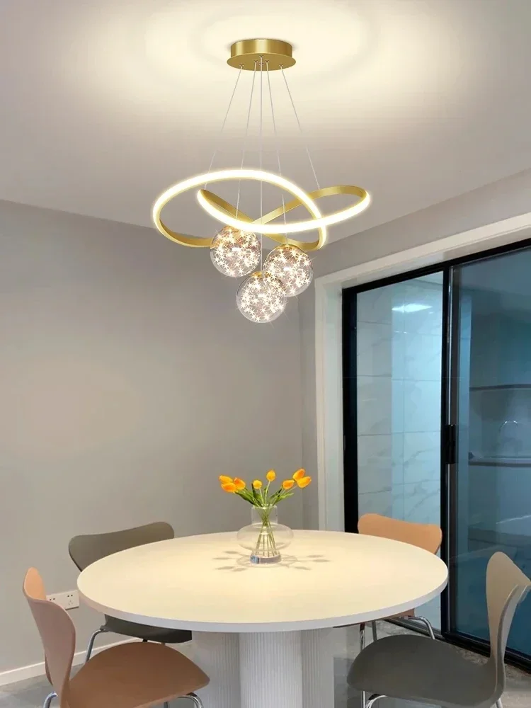 Modern Glass Ball LED Chandeliers lustre for Living Dining Room Bedroom ... - $1,210.15+