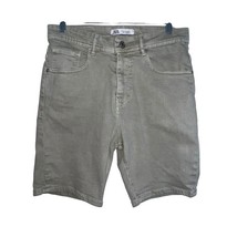 ZARA WOMEN HIGH WAISTED DENIM JEAN SHORTS 8” SIZE 31 TAN MOM CASUAL SUMM... - $8.88