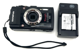 Olympus Tough TG-3 Digital Waterproof Camera Black WiFi GPS Video TESTED - $185.75