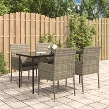  Garden Dining Set Black and grey PE rattan Medium Modular - €467,83 EUR