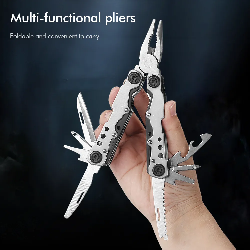 TURWHO 24 In 1 Multifunctional Pliers Portable Folding Knife Outdoor Repair - £25.89 GBP