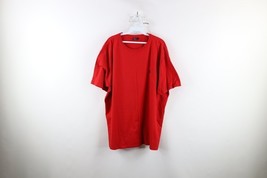 Vintage 90s Ralph Lauren Mens XL Faded Blank Short Sleeve T-Shirt Red Co... - $29.65