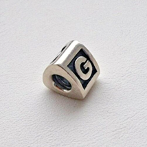 Pandora Authentic Letter G 925 Sterling Silver Retired Charm - $28.71