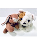 Ty Plush Beanie Toys Velve Ty Houghie Pug Puppy &amp; Ears The Rabbit Set Of  2 - £8.67 GBP