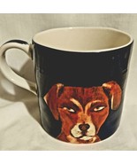 Anthropologie Carole Akins Furry Friends DUKE Brown Dog Coffee Mug - £11.98 GBP