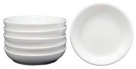 White Porcelain Contemporary Condiments Soy Sauce Dipping Plate or Dish Set of 6 - £14.11 GBP