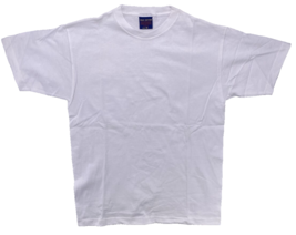 True Cotton Blank T Shirt Mens Medium Made in USA Short Sleeve Tee Vintage - £15.54 GBP
