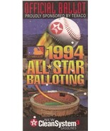 1994 Baseball Official All-Star Ballot Cal Ripken, Sammy Sosa, Gary Shef... - $12.88