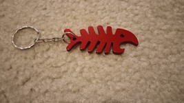 Red  Anodized Scaly Fish Shape Bottle Opener 4.5&quot; Total Length USA SELLER - £12.05 GBP