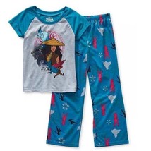 Girls Pajamas Disney Raya &amp; The Last Dragon Blue 2 Pc Summer Top Pants S... - $19.80
