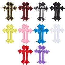 20 Pieces Cross Patches Iron On Embroidered Patch Vintage Cross Applique Decorat - £14.88 GBP