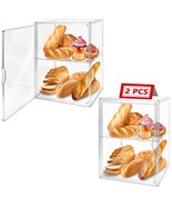 2 Pack Large Bread Box For Kitchen Countertop, 3 Layers Adjustable Food ... - $83.99