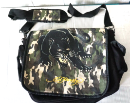 Ed Hardy Green Camouflage  Black Panther Graphic Messenger Crossbody - £38.90 GBP